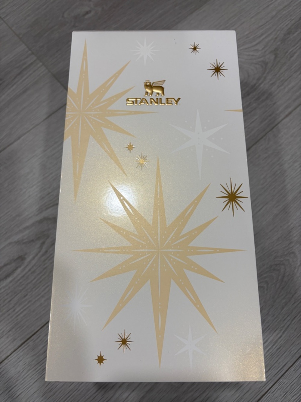 Stanley White Box with Gold Starburst Design